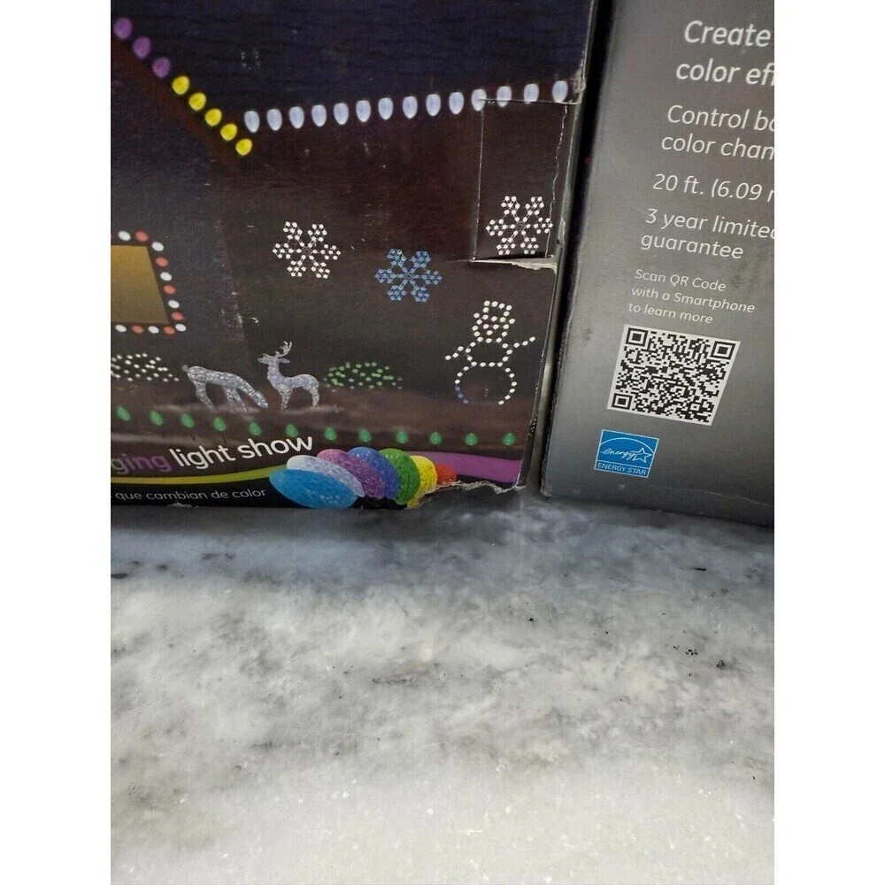 GE Color Effects 25 LED Lights Set Light Show Color Changing 2 Box Christmas